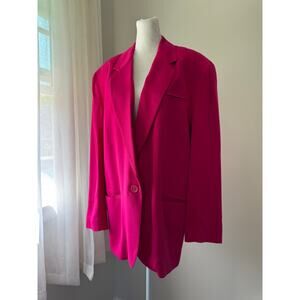 Vintage ‘90s Express Dark Pink Relaxed Fit Single Breasted Blazer